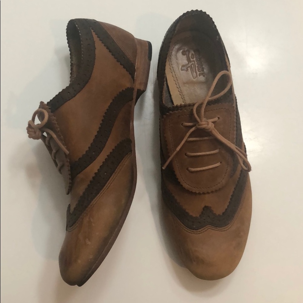 Brown Leather “J Shoes” oxfords